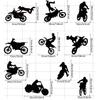 WOYINIS Dirt Bike Wall Stickers Motocross Jumping Riders Wall Decals Peel and Stick Sporter Silhouette Wall Decals Sport Stickers for Kids Room Playroom view 3