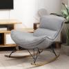 VIYOLI Comfy Living Room Chairs,Outdoor Patio Furniture,Patio Chairs,Rocking Chair,Patio Chairs,Comfy Chair for Bedroom,Chairs Living Room,Recliner for Living Room, Nursery, Bedroom (Color : Gray) view 1