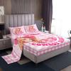 Western Cowgirl Kids Sheet King Size,Stars Cowboy Rustic Farmhouse Bedding Set,Girls Women Room Decor,Geometric Grids Patchwork Pink Dreamy Chic Bed Sheet Set 4pcs(Fitted + Flat + 2 Pillowcases) view 1