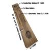 Handmade Wooden Bathtub Tray - 3 Different Size Options - Rustic Structure - Water Insulator - Bath Tray Caddy with Wine Glass Holder (28", BLACK BROWN) view 2