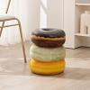 Algado Simulated Food Stool, Soft Resin Retro Fun Decorative Low Food Shoe Changing Stool for Hallway, Office, Lounge, Dorm Room (Coffee Donut) view 2