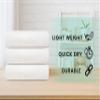 ZUPERIA White Bath Towels Bulk 60 Pack (20 x 40 Inches) - 100% Cotton Economy Light Weight Towels for Commercial Use - Quick Dry, Ultra-Soft, and Absorbent Bulk Towels view 2