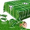 2 Pack Green Soccer Table Cloth Plastic Soccer Party Decorations Tablecloth Disposable Sports Theme Party Table Covers Soccer Theme Table Cloth for Birthday, Outdoor Picnic, Party Supplies 54 x 108 In view 2
