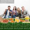 2 Pack Green Soccer Table Cloth Plastic Soccer Party Decorations Tablecloth Disposable Sports Theme Party Table Covers Soccer Theme Table Cloth for Birthday, Outdoor Picnic, Party Supplies 54 x 108 In view 3