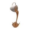 Statue DecorationsMemorial GiftHome Decorative Sculptures/Figurine Statue Decor Floating Spilling Coffee Cup Sculpture Kitchen Decoration Spilling Magic Pouring Splash Creative Desktop Decor Home De view 1