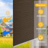 Sulugood Top Down Bottom Up Cordless Cellular Shades No Tools No Drill Blinds Blackout Shades for Windows Easy to Install.Dark Brown.46 W x 39" H view 2