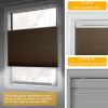 Sulugood Top Down Bottom Up Cordless Cellular Shades No Tools No Drill Blinds Blackout Shades for Windows Easy to Install.Dark Brown.46 W x 39" H view 3