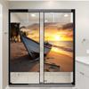 Dunmat Beach Sunset Seascape Window Film Sun Blocking Wooden Boat Tree Landscape House Window Tint Film Adhesive Glass Sticker Coverings for Home Decorative 27.6Wx39.4L-inch x2 Pcs view 1