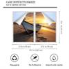 Dunmat Beach Sunset Seascape Window Film Sun Blocking Wooden Boat Tree Landscape House Window Tint Film Adhesive Glass Sticker Coverings for Home Decorative 27.6Wx39.4L-inch x2 Pcs view 2