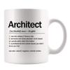 Architect Definition Architect Gifts For Men Women Architecture Gifts Ceramic Mug 11 oz White Novelty Drinkware 11 oz view 1
