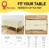 Hereisa Ivory 6 Pack Plastic Table Cloth 54" x 108", Disposable Tablecloths Rectangle Table Cover, Plastic Table Cloths for Parties view 4