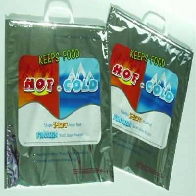 2 Hot Cold Insulated XL Aluminium Foil Bag Grocery Lunch Tote Cooler Warm Travel