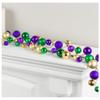 Mardi Gras Decoration: Shiny Purple, Green, and Gold Ball Ornament Garland - Festive Decor for Fat Tuesday and Carnival Parties (58 Inches Long) view 1