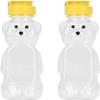 2Pcs Yellow 8 Oz Plastic Bear Honey Bottle Jars, Empty Honey Squeeze Bottle with Flip-top Lid for Storing and Dispensing, Flap Caps for Storing and Dispensing Garlic Presses, Dining and Entertaining view 1
