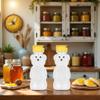 2Pcs Yellow 8 Oz Plastic Bear Honey Bottle Jars, Empty Honey Squeeze Bottle with Flip-top Lid for Storing and Dispensing, Flap Caps for Storing and Dispensing Garlic Presses, Dining and Entertaining view 2