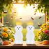 2Pcs Yellow 8 Oz Plastic Bear Honey Bottle Jars, Empty Honey Squeeze Bottle with Flip-top Lid for Storing and Dispensing, Flap Caps for Storing and Dispensing Garlic Presses, Dining and Entertaining view 3
