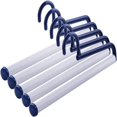 AtEEco 5pc Non Slip and Space Saving Pants Rack Anti-Slip Bold Pants Rack Multifunctional Magic Pants Hanger S-Shaped Finishing Rack Multi-Layer Pants Rack (Color : Blue, Size : 37x13.5x2.5cm)