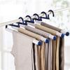 AtEEco 5pc Non Slip and Space Saving Pants Rack Anti-Slip Bold Pants Rack Multifunctional Magic Pants Hanger S-Shaped Finishing Rack Multi-Layer Pants Rack (Color : Blue, Size : 37x13.5x2.5cm) view 2