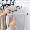 AtEEco 5pc Non Slip and Space Saving Pants Rack Anti-Slip Bold Pants Rack Multifunctional Magic Pants Hanger S-Shaped Finishing Rack Multi-Layer Pants Rack (Color : Blue, Size : 37x13.5x2.5cm) view 3