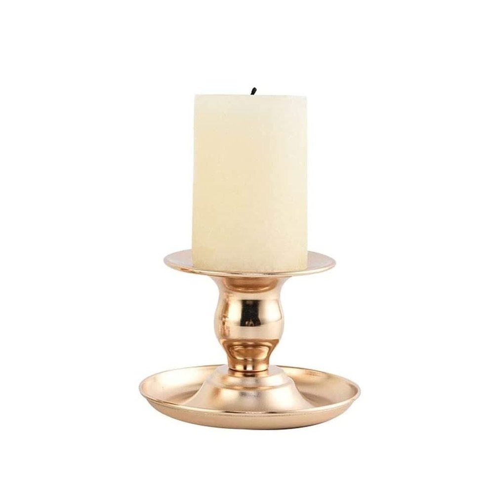 RUTAVM Candle Holder Candle Holder Candle Stand Nordic Style Gold Iron Candlestick Metal Pillar Candle Stand Candle Holder for Home Decoration Candlestick (Size : 2pcs)