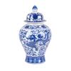 SILINE 13.8 Classic Blue and White Porcelain Vase,Jingdezhen Art Decor Big Vase,China Handmade Ceramic Flower Bottle -JiangjunGuan view 1