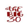 Bleacher Spirit The Big 30 Iron On Decal, Birthday Milestone Party Tshirt Transfer, DIY Craft, 30th Bday Vinyl Patch (Red Glitter) view 1