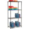 Nexel Black Epoxy, 4 Tier, Wire Shelving Starter Unit, 30"W x 14"D x 54"H view 1