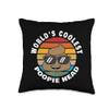 Funny Poop Joke - World's Coolest Poopie Head Throw Pillow view 1