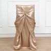 Balsa Circle 10 pcs Nude Universal Satin Chair Covers Slipcovers for Wedding Party Ceremony Reception Decorations view 2