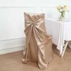 Balsa Circle 10 pcs Nude Universal Satin Chair Covers Slipcovers for Wedding Party Ceremony Reception Decorations view 3