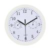 ORFOFE Battery Operated Wall Clock Thermometer Hygrometer Display Non-Ticking for Home Decor Office Outdoor view 1