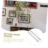 Veemoon 2 Pack Photo Frame Hangers Wall Mounting Brackets Iron Photo Hanger Flush Mount for Artwork Wall Panels view 3