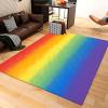 ERAYNA Creative Rainbow Colorful Indoor Area Rugs, Watercolor Rainbow Art Non-Slip Kids Rug, Upholstery Rug with Non-Slip Backing for Kids Boys Girls Bedroom Living Room Dining Room Study 6.6ftx5.3ft view 2