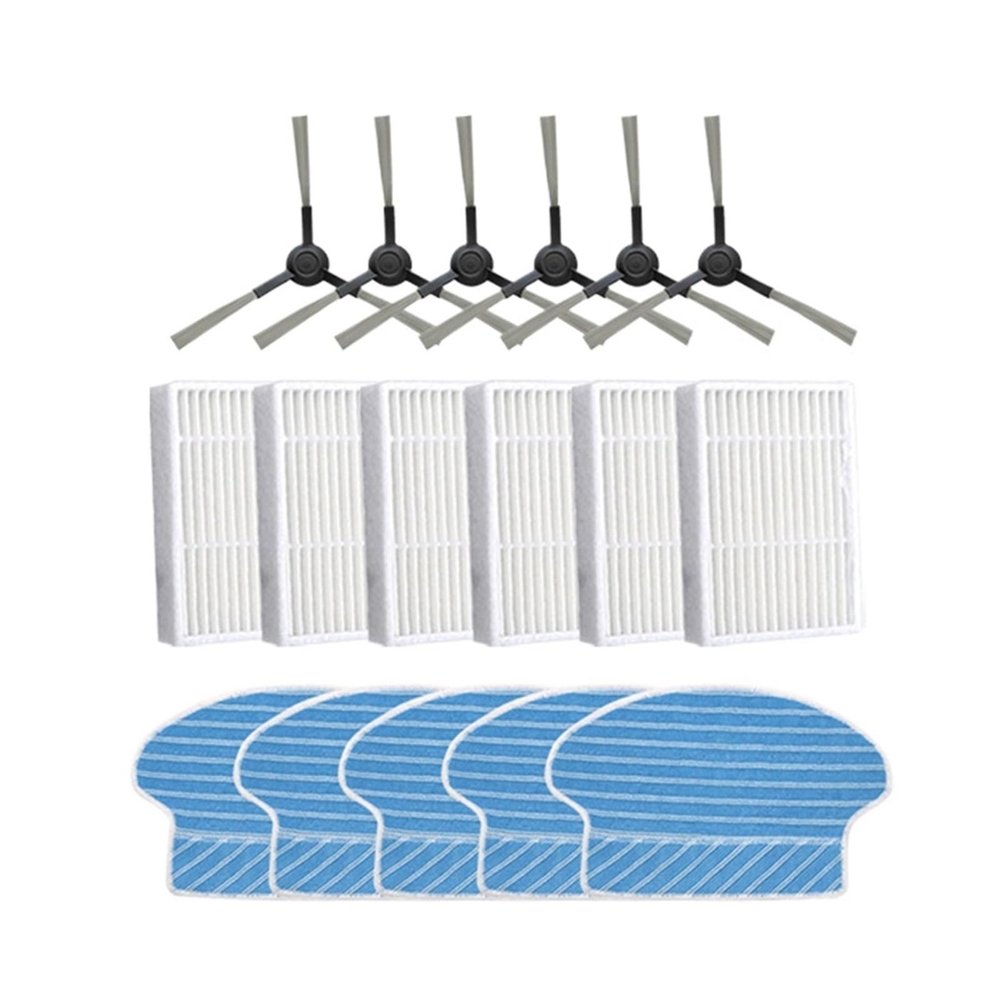 CobydA Side Brushes & Filter Compatible for MyGenie X750 X990,ZX1000,P1 P2 P3 Robot Vacuum Cleaner Replacement Robot Sweeper Spare Part