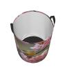 Bird in Peach Tree Laundry Basket with Handle Waterproof Laundry Hamper Portable Circular Dirty Clothes Hamper Foldable Storage Basket Lightweight Organizer Basket for Bathroom Bedroom view 4