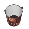 Beverage Restaurant Laundry Basket with Handle Waterproof Laundry Hamper Portable Circular Dirty Clothes Hamper Foldable Storage Basket Lightweight Organizer Basket for Bathroom Bedroom view 4