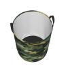 Camouflage Laundry Basket with Handle Waterproof Laundry Hamper Portable Circular Dirty Clothes Hamper Foldable Storage Basket Lightweight Organizer Basket for Bathroom Bedroom view 4