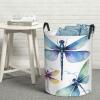 Dragonfly Drawing Laundry Basket with Handle Waterproof Laundry Hamper Portable Circular Dirty Clothes Hamper Foldable Storage Basket Lightweight Organizer Basket for Bathroom Bedroom view 1