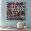 AAHARYA Frank Morrison's Ladies Night African American Art Wall Art Canvas Print Canvas Painting Wall Art Poster for Bedroom Living Room Decor 12x12inch(30x30cm) Unframe-style view 3