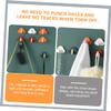 Unomor 4pcs Adhesive Hat Hooks Cloud-Shaped Nail Wall Hooks for Bags Keys and Coats Design for Kitchen and Bathroom Easy to Use No Traces view 2