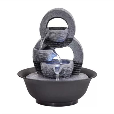 FEELIN Tabletop Waterfall Fountain Tabletop Fountain Home Decoration Circulating Water Ornament Desktop Lucky Fountain Indoor Flowing Water Decorative Fountain Water Fountains Indoor