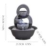 FEELIN Tabletop Waterfall Fountain Tabletop Fountain Home Decoration Circulating Water Ornament Desktop Lucky Fountain Indoor Flowing Water Decorative Fountain Water Fountains Indoor view 2