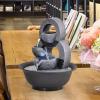 FEELIN Tabletop Waterfall Fountain Tabletop Fountain Home Decoration Circulating Water Ornament Desktop Lucky Fountain Indoor Flowing Water Decorative Fountain Water Fountains Indoor view 4
