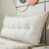 ZZYK Rectangular Pillow Large Upholstered Reading Pillow Wedge Bed Rest Pillow Neck Lumbar Support Bolster Dorm Room Cushion with Removable Cover,Beige,47"/120cm(Full) view 1