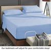 4 Pcs Luxury Split Top California King 100% Egyptian Cotton 800 Thread Count (Adjustable, Flex Top Cal King Size) Split Down 28" inches Sheets for Sleep Number Bed 15" Inch Pocket - Light Blue Solid view 4