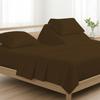4 Pcs Luxury Split Top California King 100% Egyptian Cotton 800 Thread Count (Adjustable, Flex Top Cal King Size) Split Down 34" inches Sheets for Sleep Number Bed 15" Inch Pocket - Chocolate Solid view 1