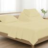 4 Pcs Luxury Split Top Queen 100% Egyptian Cotton 800 Thread Count (Adjustable, Flex Top Queen Size) Split Down 34" inches Sheets for Sleep Number Bed 15" Inch Pocket - Ivory Stripe view 1