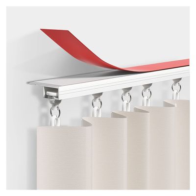 Ceiling Curtain Track Hospital Curtain RV Curtain Metal Heavy Duty Curtain Rails Ceiling Mount Self Adhesive, 10 12 14 16 18 20 24 26 28 30ft Long, Commercial Sliding Curtain Track System Partition Ro