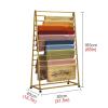 Freestanding Movable Scarf Rack Stand/Wrapping Paper Storage Organziers With Wheels, Metal Modern Double-side Tall Display Shelf for Flower Shop/Retail Stores/Craft Room (White 80 * 165CM) view 4