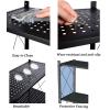 ZENSTE Storage Racks and Shelving for Pantry Breathable Foldable, 3-5 Tier Layer Metal Storage Shelves(Black, 34 * 72 * 162cm5layer) view 4
